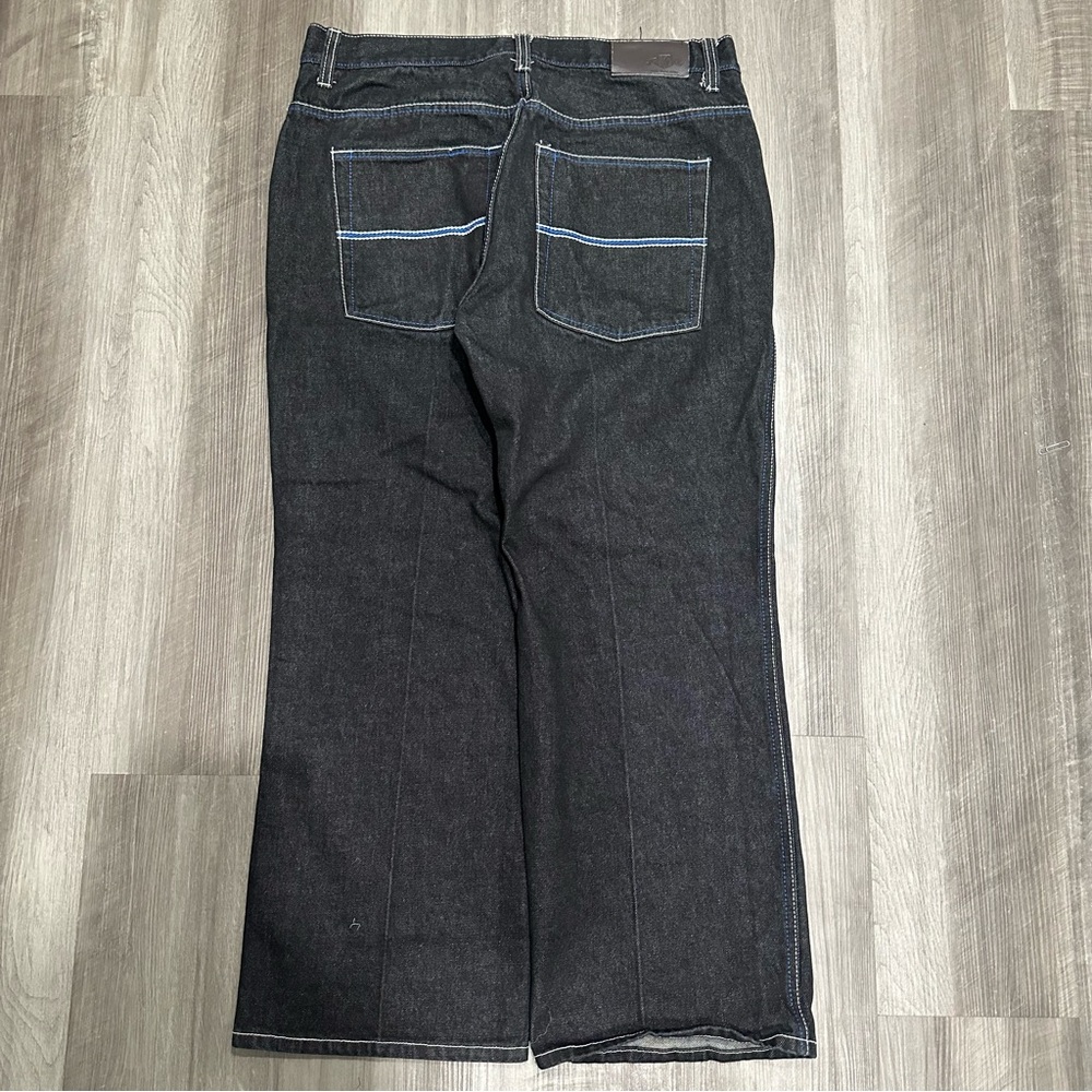 southpole style pjmark black with blue stitching jeans